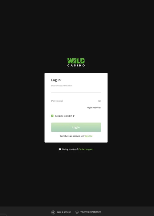 Protected member access gateway Wild Casino